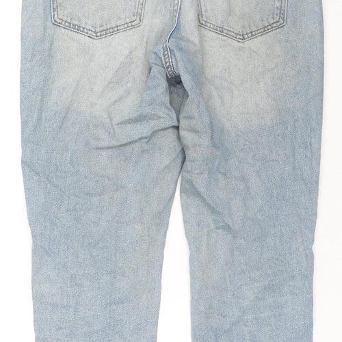 Only Womens Blue Cotton Straight Jeans Size 32 in L28 in Regular Zip