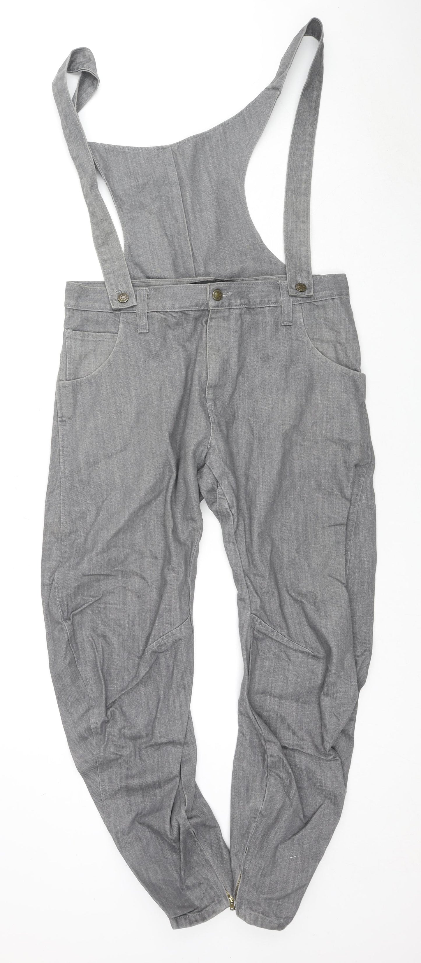 Aqua Mens Grey Cotton Tapered Jeans Size 34 in L29 in Regular Zip - Dungaree