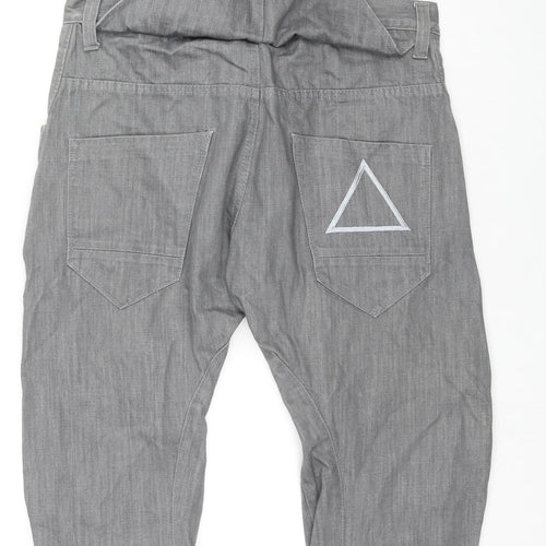 Aqua Mens Grey Cotton Tapered Jeans Size 34 in L29 in Regular Zip - Dungaree