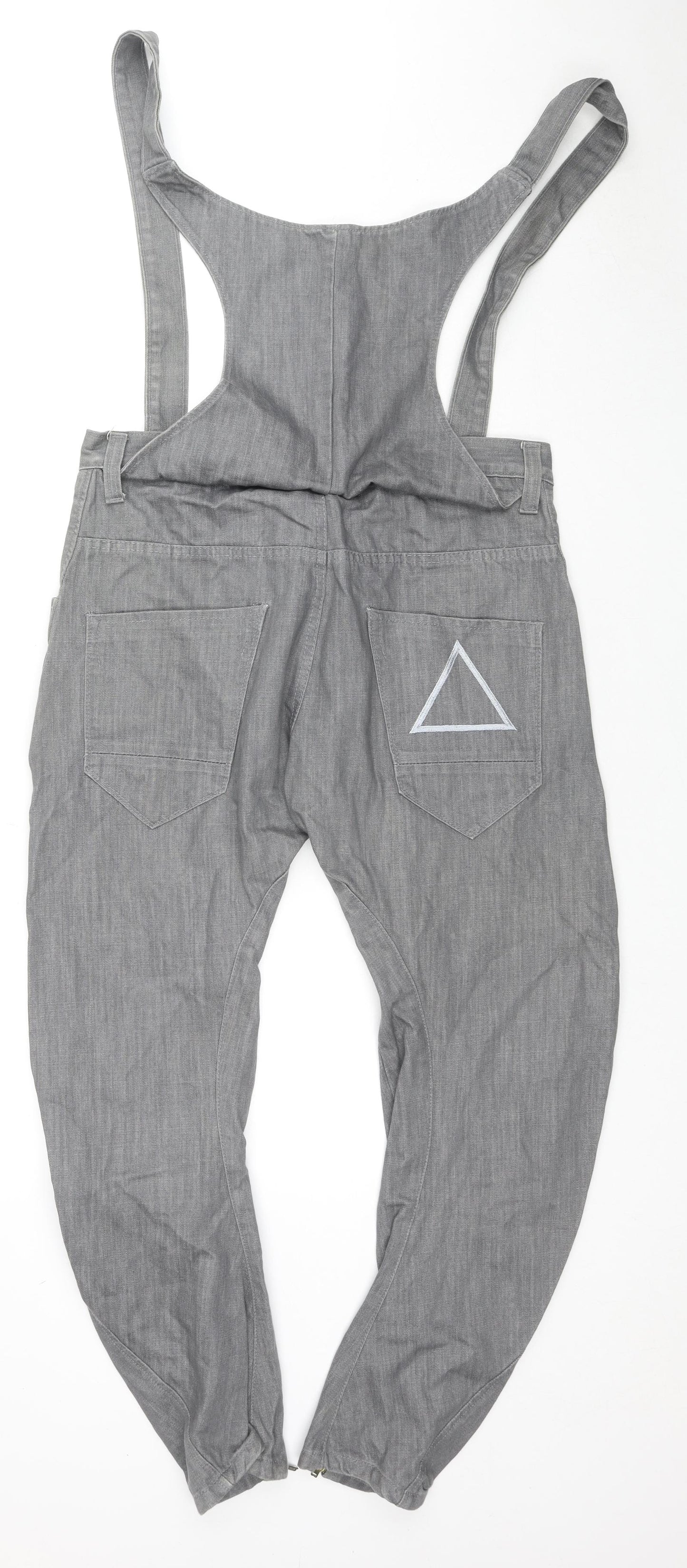 Aqua Mens Grey Cotton Tapered Jeans Size 34 in L29 in Regular Zip - Dungaree
