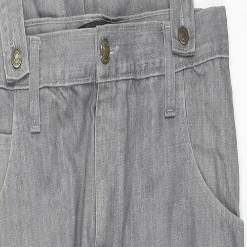 Aqua Mens Grey Cotton Tapered Jeans Size 34 in L29 in Regular Zip - Dungaree
