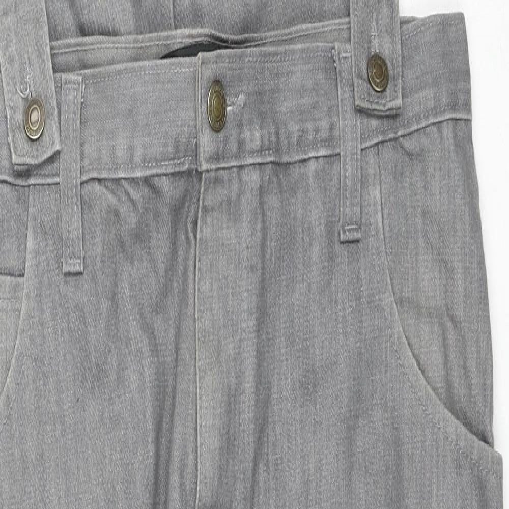 Aqua Mens Grey Cotton Tapered Jeans Size 34 in L29 in Regular Zip - Dungaree