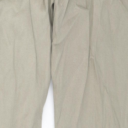 Marks and Spencer Mens Beige Cotton Straight Jeans Size 36 in L33 in Regular Zip