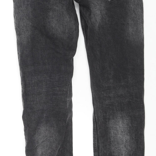 NEXT Mens Black Cotton Skinny Jeans Size 30 in L29 in Regular Zip
