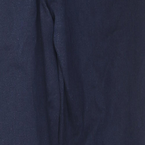 Marks and Spencer Womens Blue Cotton Skinny Jeans Size 12 L27 in Regular Zip