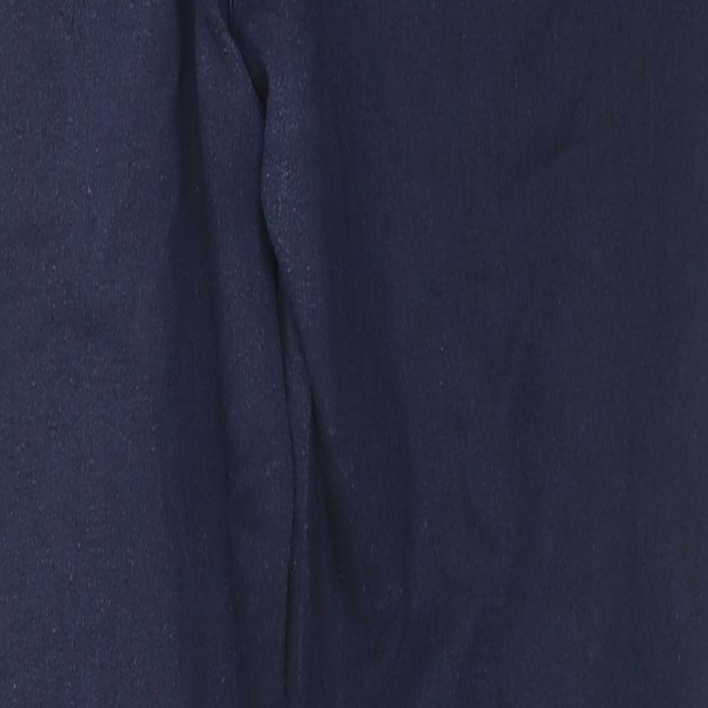 Marks and Spencer Womens Blue Cotton Skinny Jeans Size 12 L27 in Regular Zip