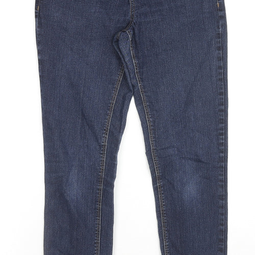 Yes Yes Womens Blue Cotton Skinny Jeans Size 10 L27 in Regular Zip