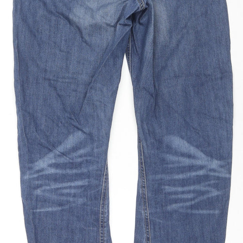 George Boys Blue Cotton Straight Jeans Size 13-14 Years L28 in Regular Zip