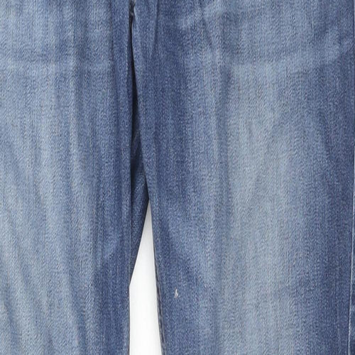 George Boys Blue Cotton Straight Jeans Size 13-14 Years L28 in Regular Zip