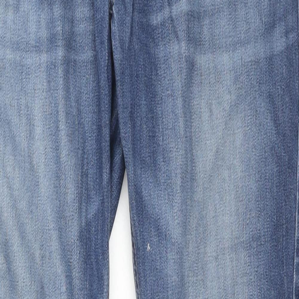 George Boys Blue Cotton Straight Jeans Size 13-14 Years L28 in Regular Zip