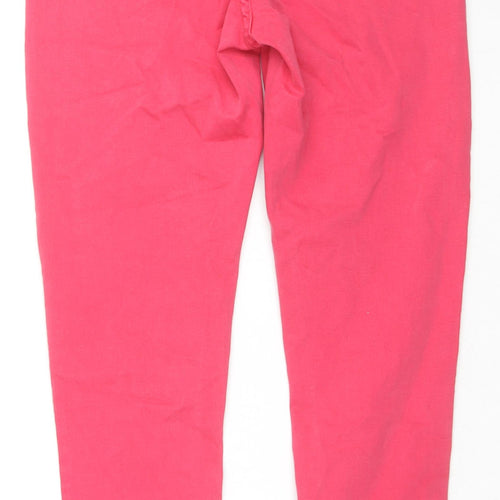 Marks and Spencer Womens Pink Cotton Skinny Jeans Size 10 L27 in Regular Zip