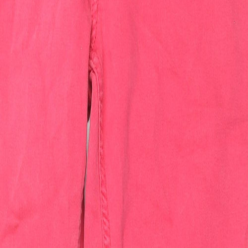 Marks and Spencer Womens Pink Cotton Skinny Jeans Size 10 L27 in Regular Zip