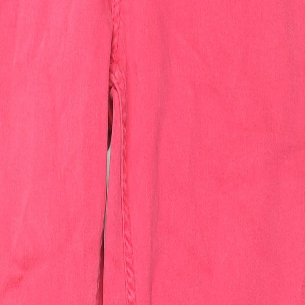 Marks and Spencer Womens Pink Cotton Skinny Jeans Size 10 L27 in Regular Zip