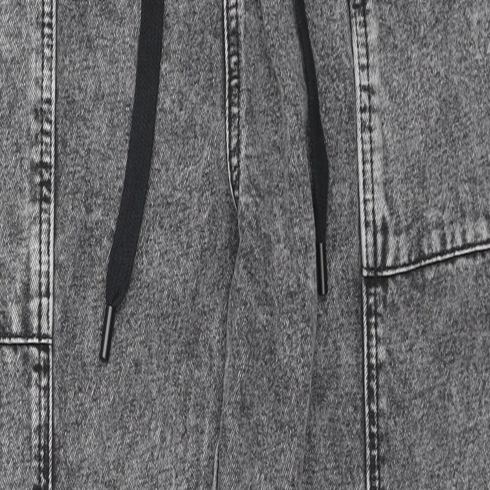 TU Womens Grey Cotton Jegging Jeans Size 16 L28 in Regular Drawstring - Jogger