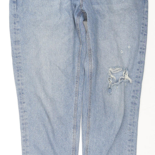 ASOS Mens Blue Cotton Straight Jeans Size 32 in L34 in Regular Zip