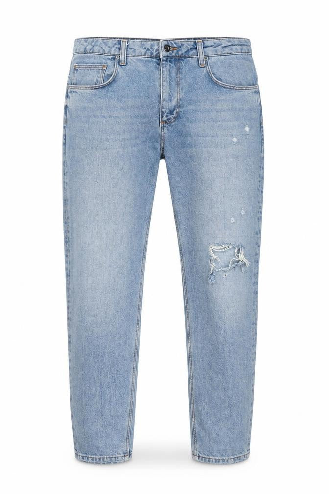 ASOS Mens Blue Cotton Straight Jeans Size 32 in L34 in Regular Zip