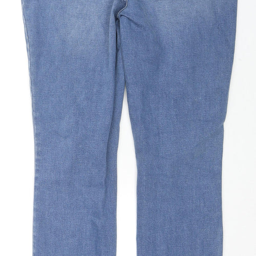 TU Womens Blue Cotton Skinny Jeans Size 16 L29 in Regular Zip