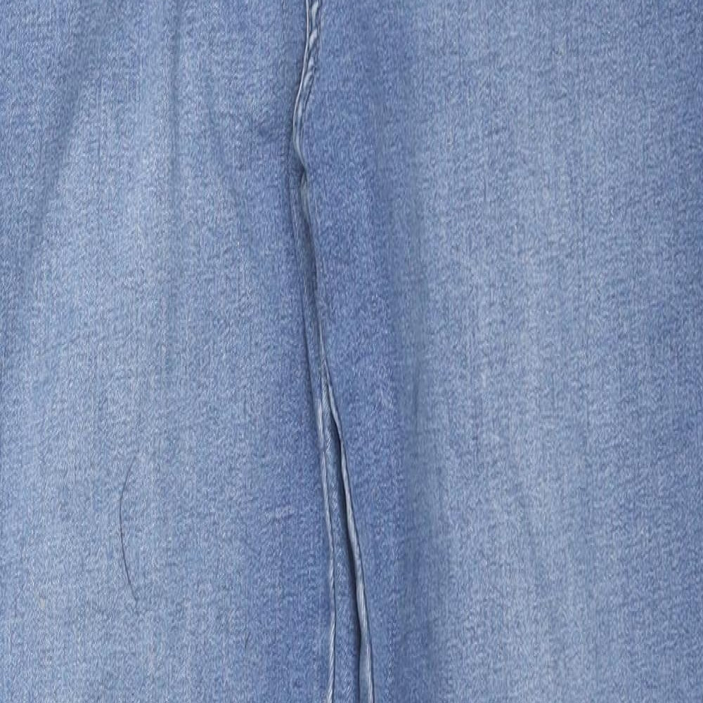 TU Womens Blue Cotton Skinny Jeans Size 16 L29 in Regular Zip