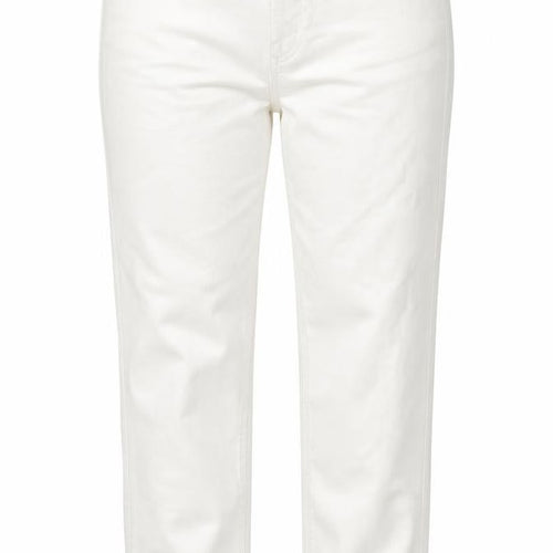 Oasis Womens White Cotton Straight Jeans Size 12 L31 in Regular Zip