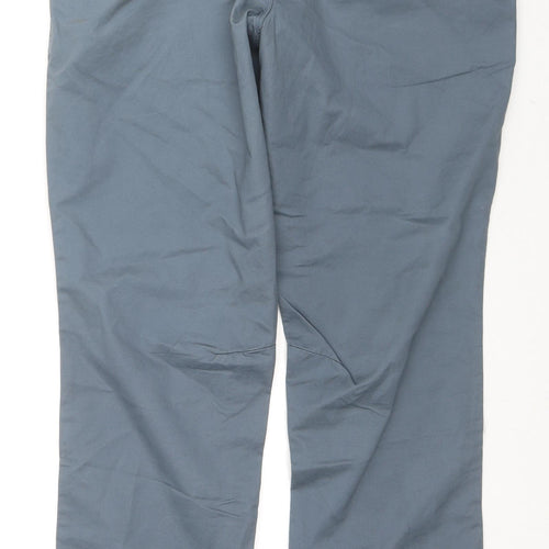 NEXT Mens Blue Cotton Trousers Size 34 in L30 in Regular Button