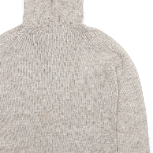 Replay Mens Beige Acrylic Pullover Hoodie Size M