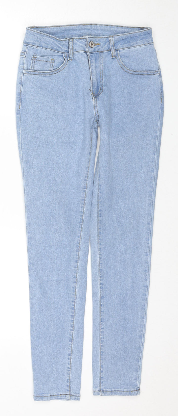 Jeans Womens Blue Cotton Skinny Jeans Size XS L27 in Regular Zip
