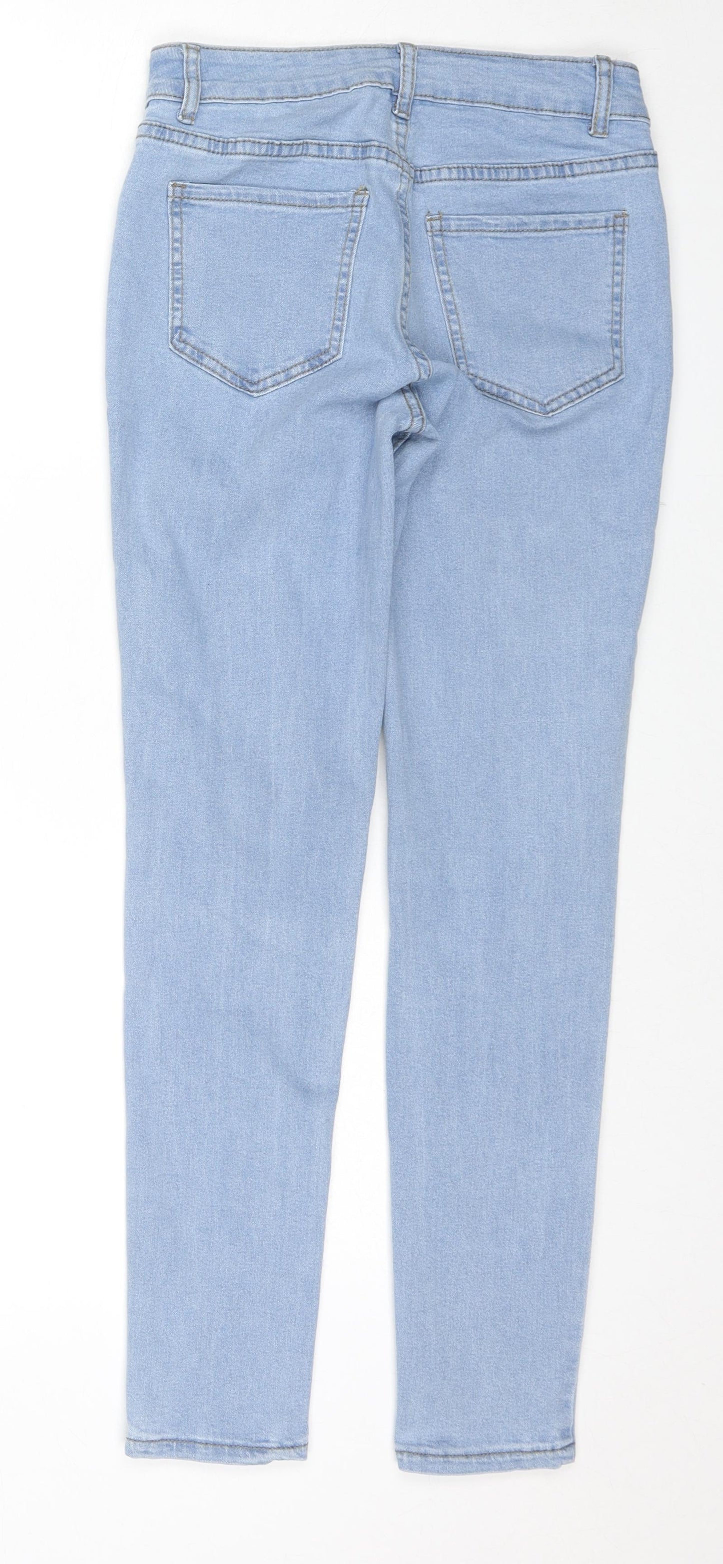 Jeans Womens Blue Cotton Skinny Jeans Size XS L27 in Regular Zip