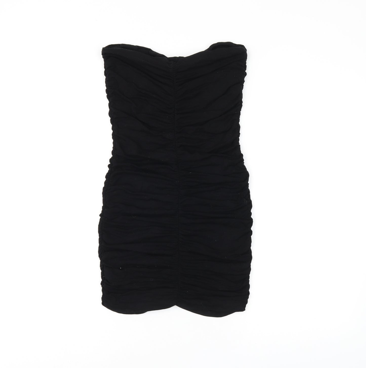 ASOS Womens Black Viscose Bodycon Size 10 Off the Shoulder Pullover