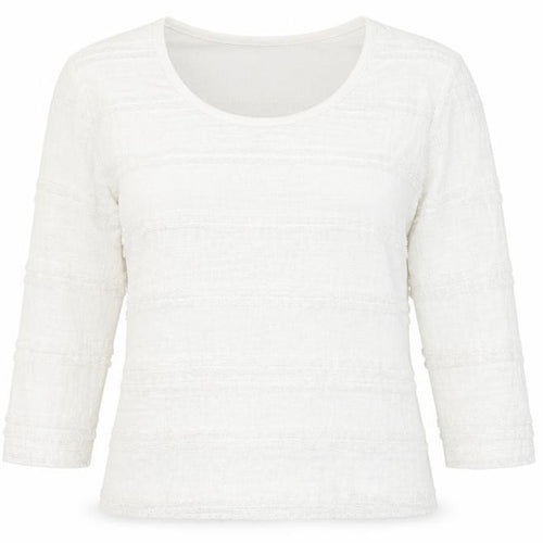 Precis Womens White Nylon Jersey T-Shirt Size S Round Neck