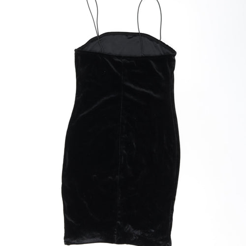 New Look Womens Black Polyester Bodycon Size 8 Off the Shoulder Pullover