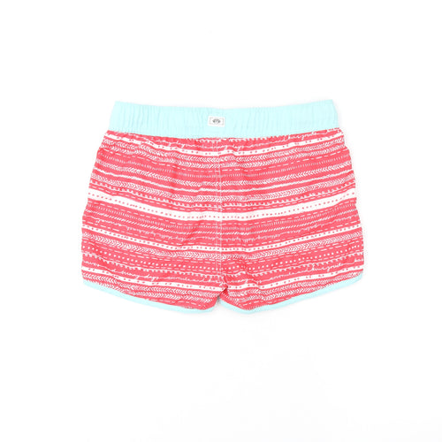 Animal Girls Red Geometric Polyester Sweat Shorts Size 11-12 Years Regular