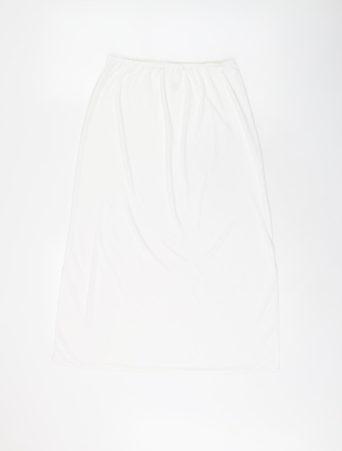 Marks and Spencer Womens White Polyester Straight & Pencil Skirt Size 14