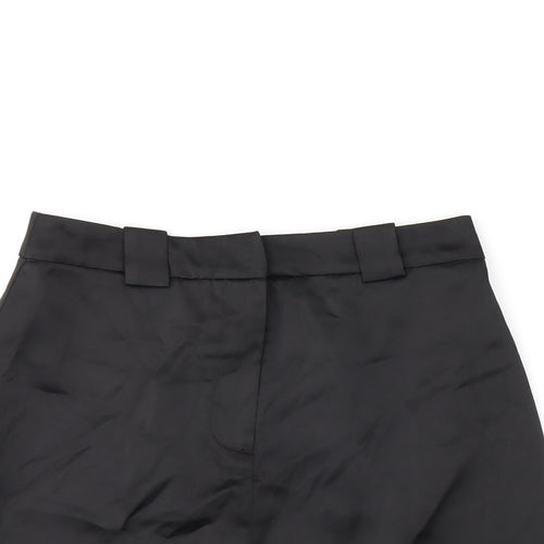 Topshop Womens Black Polyester Mini Skirt Size 6 Zip