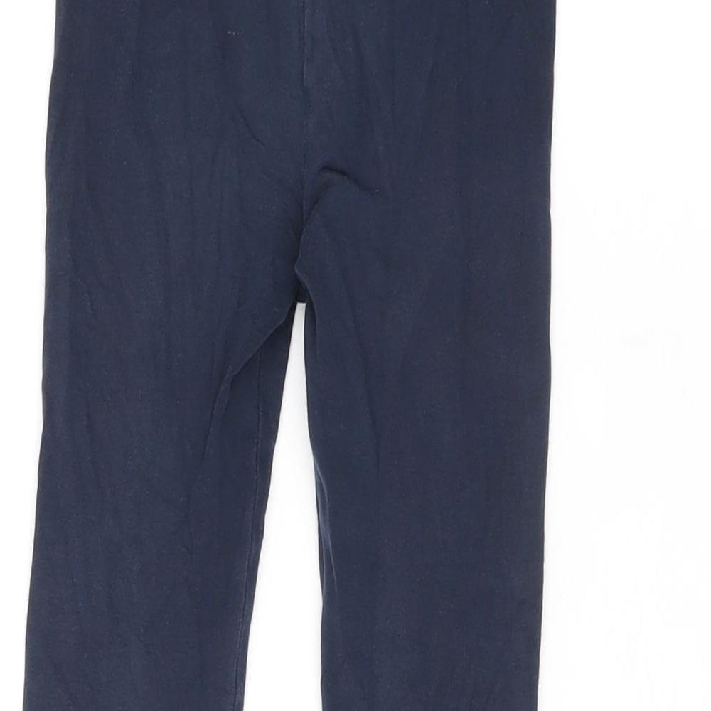 H&M Girls Blue Cotton Capri Trousers Size 5-6 Years Regular Pullover