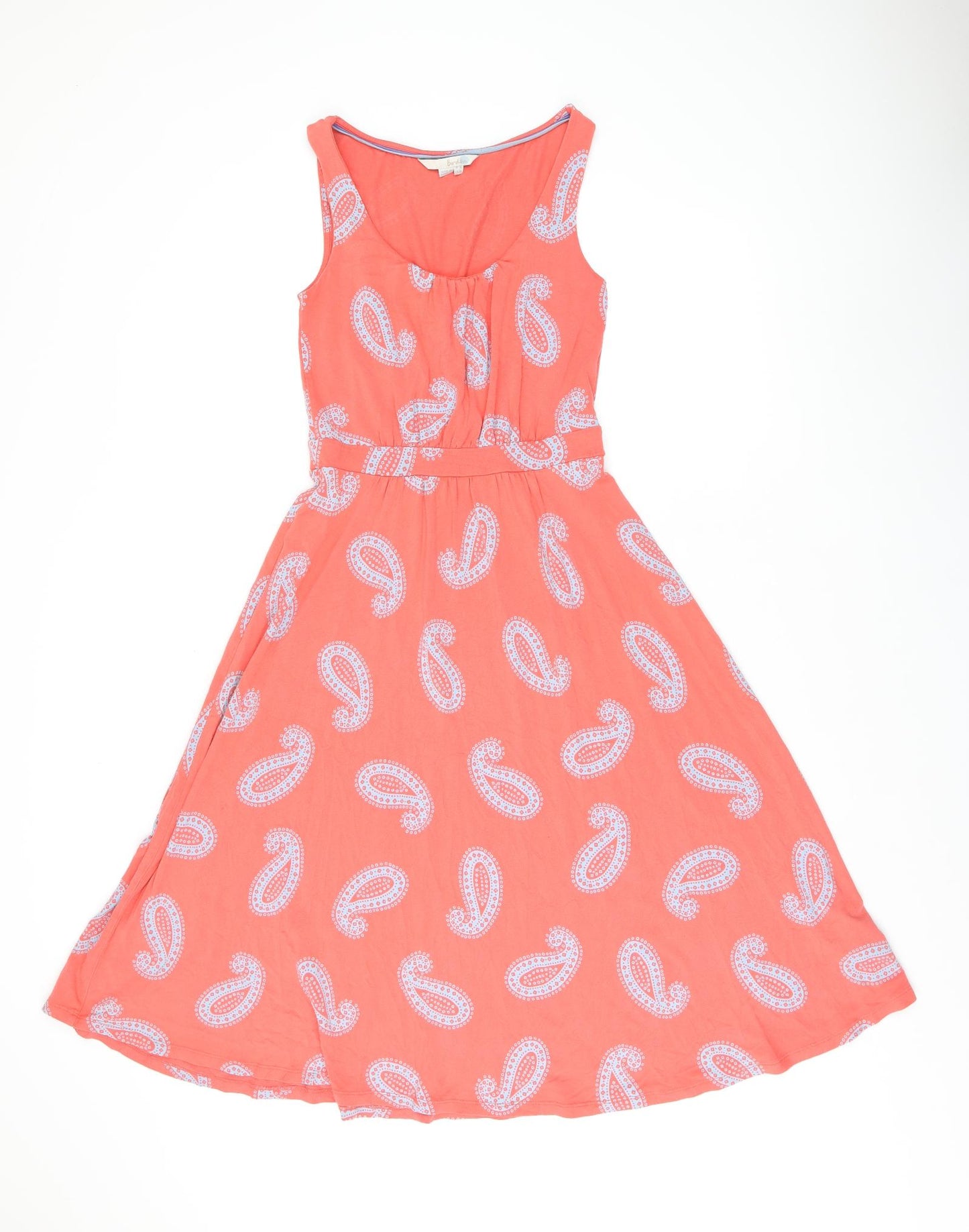 Boden Womens Orange Paisley Viscose A-Line Size 18 Scoop Neck Pullover