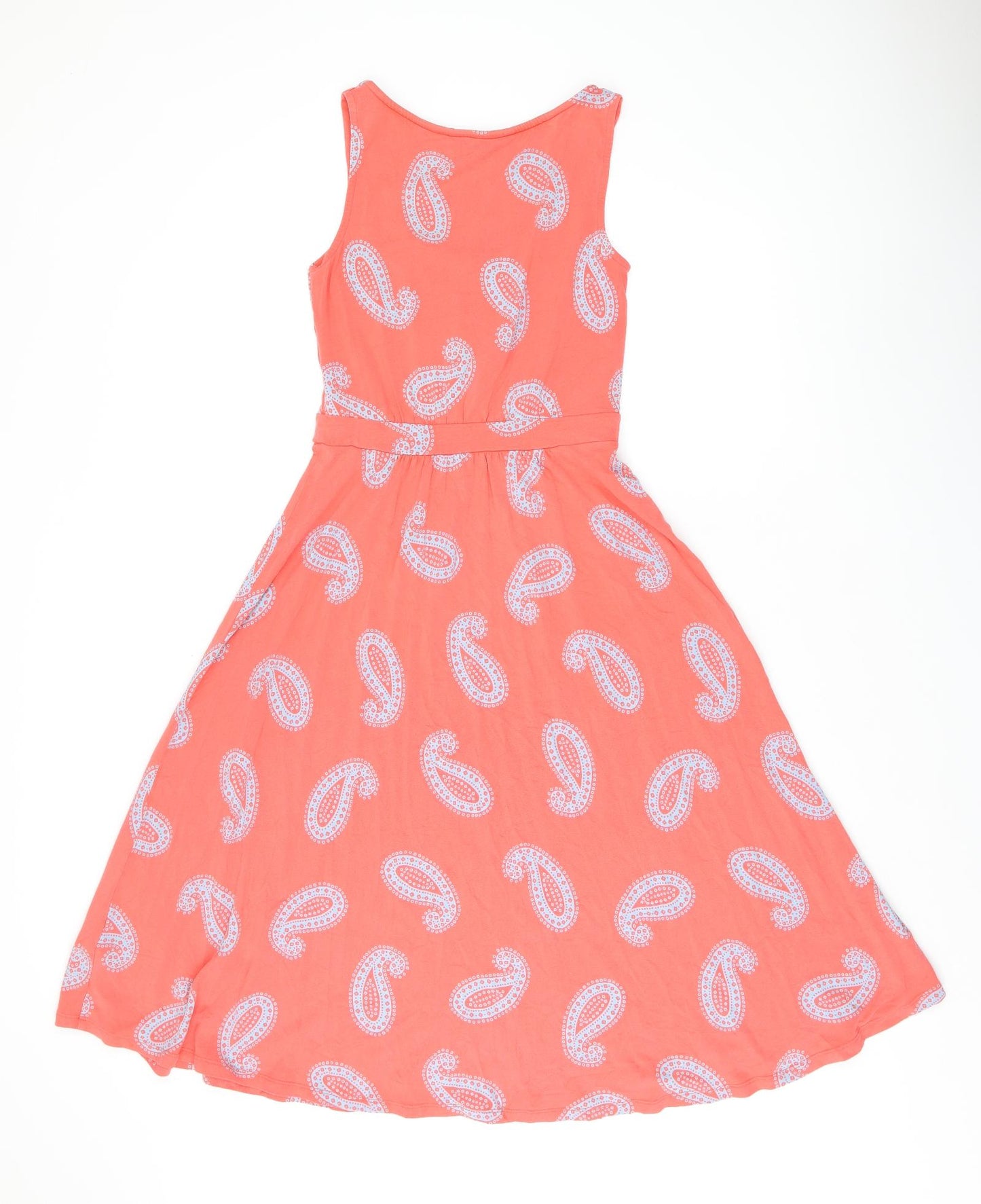 Boden Womens Orange Paisley Viscose A-Line Size 18 Scoop Neck Pullover