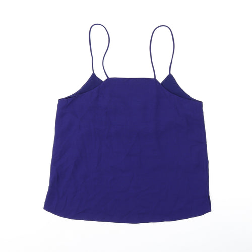 Zara Womens Blue Polyester Camisole Tank Size 14 V-Neck