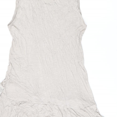 M&Co Womens Beige Viscose Jersey Tank Size M Scoop Neck