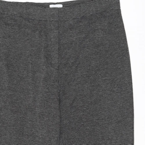 Marks and Spencer Womens Black Polyester Cropped Trousers Size 20 L27 in Regular