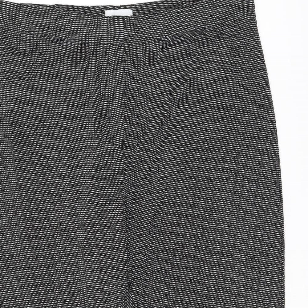 Marks and Spencer Womens Black Polyester Cropped Trousers Size 20 L27 in Regular