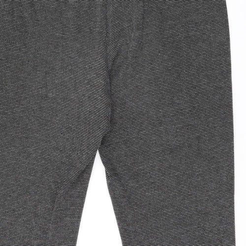 Marks and Spencer Womens Black Polyester Cropped Trousers Size 20 L27 in Regular