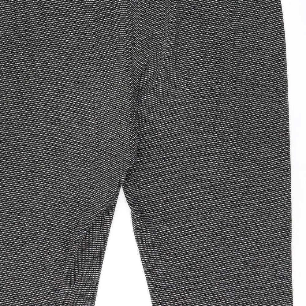 Marks and Spencer Womens Black Polyester Cropped Trousers Size 20 L27 in Regular