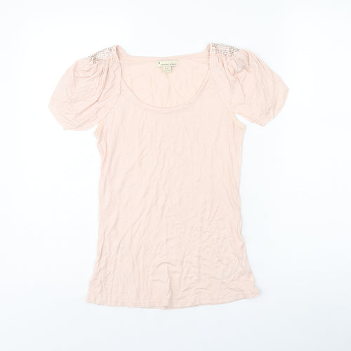 Twenty One Womens Pink Polyester Basic Tank Size S Scoop Neck