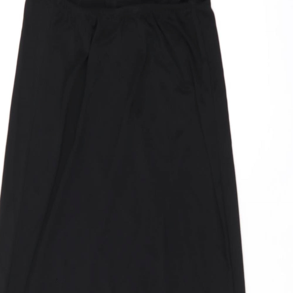 Zara Womens Black Viscose Maxi Size L V-Neck Pullover