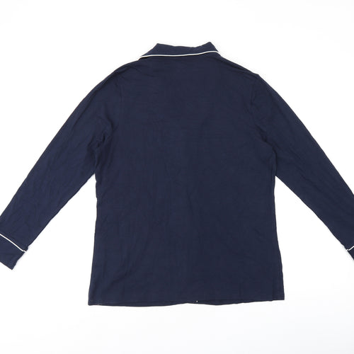 Amazon Essentials Womens Blue Solid Cotton Top Pyjama Top Size S Button