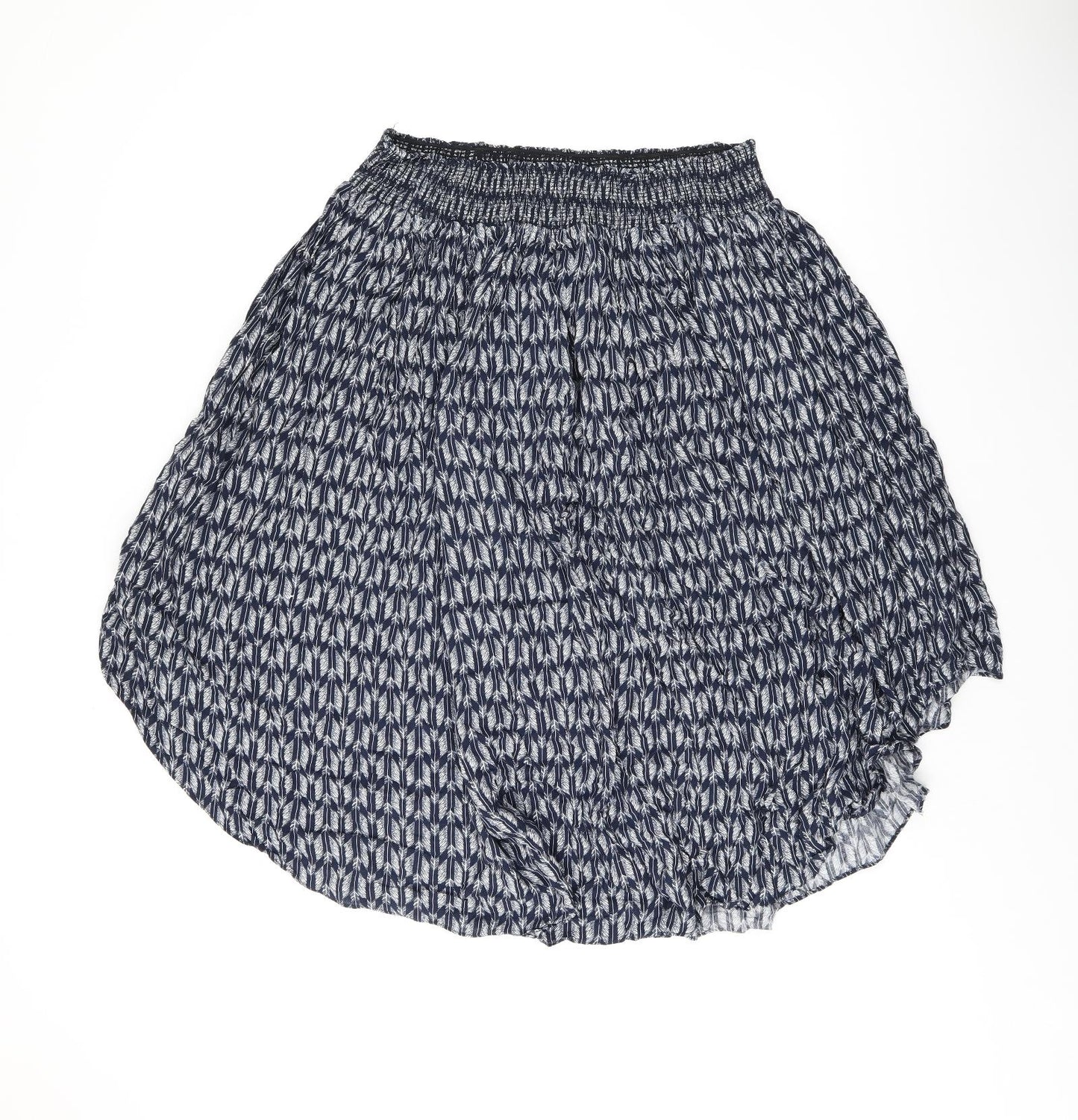 Apricot Womens Blue Geometric Viscose Swing Skirt Size 12