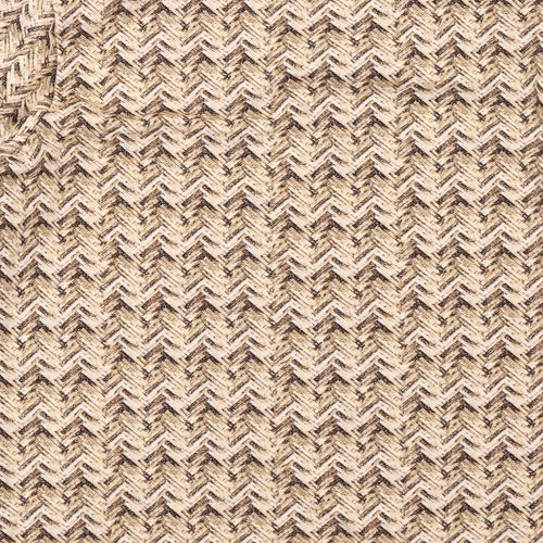 Uta Raasch Womens Beige Herringbone Viscose Basic T-Shirt Size 16 Cowl Neck