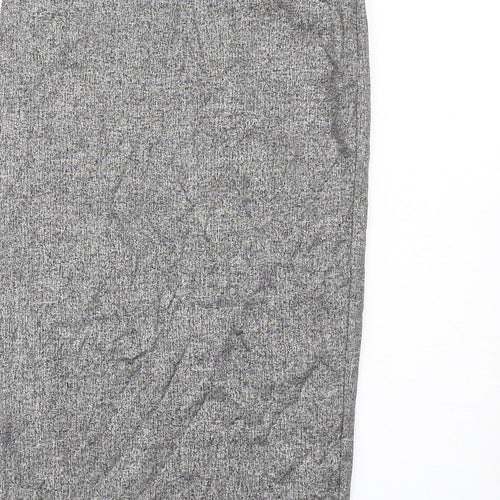 River Island Womens Silver Polyester Straight & Pencil Skirt Size 8