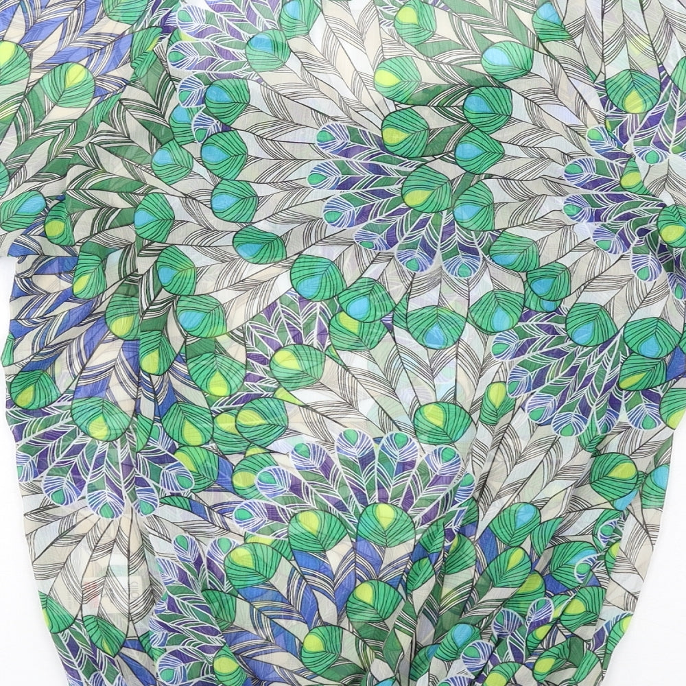 Wallis Womens Multicoloured Geometric Polyester Basic Blouse Size S Scoop Neck