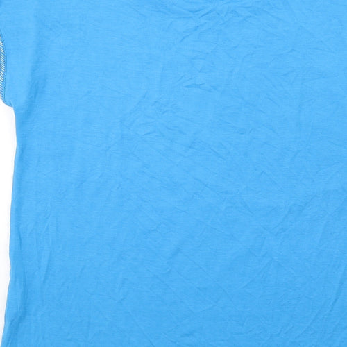 Ashley Brooke Womens Blue Polyester Basic T-Shirt Size 12 Round Neck - Beaded Trims